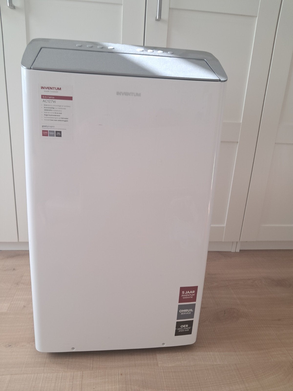 Inventum AC127W Mobiele Airco 3-in-1 met Afstandsbediening, Ophalen, Timer, 3 snelheden of meer, Zo goed als nieuw