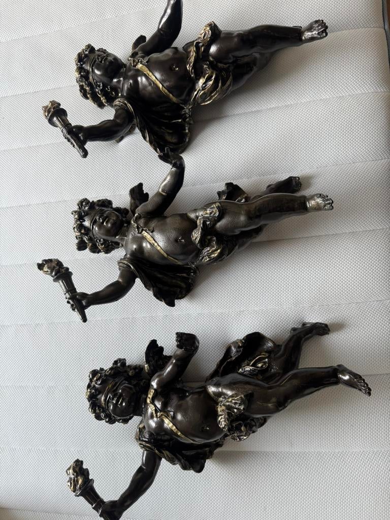 Bronzen sculptuur van cupido met een fakkel, Ophalen
