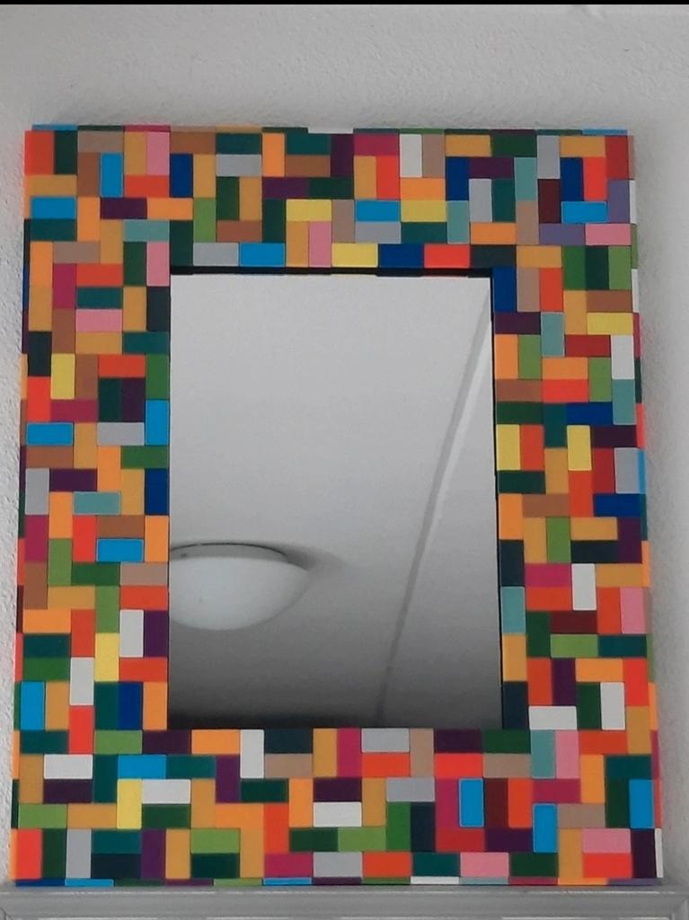 Handgemaakte wand spiegel - unieke blikvanger !, Minder dan 50 cm, Ophalen of Verzenden, Zo goed als nieuw, Minder dan 100 cm