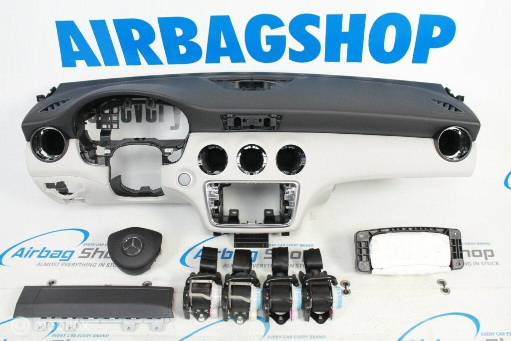 Airbag set - Dashboard zwart wit facelift Mercedes A W176, Gebruikt, Ophalen of Verzenden