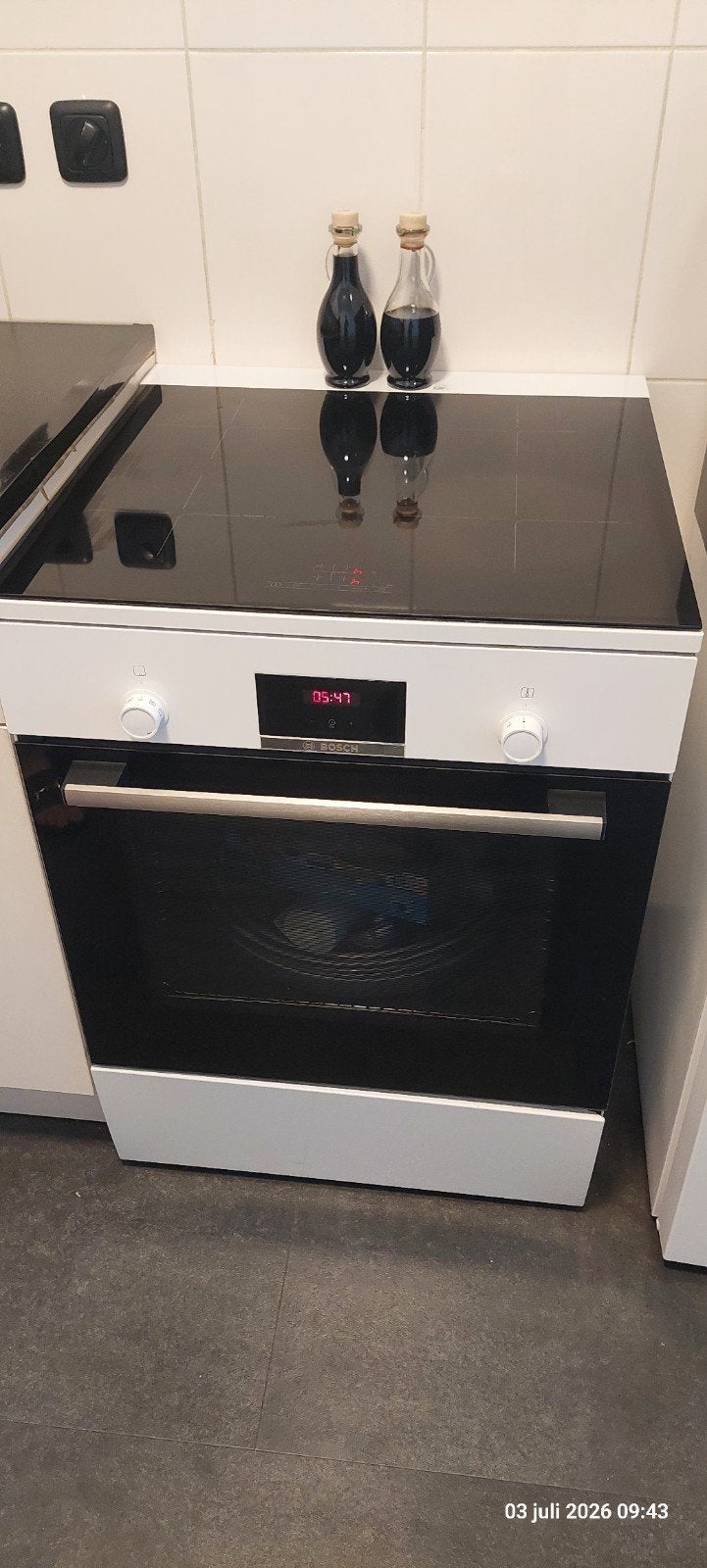 Bosch HLR390020 Inductie Fornuis, Witgoed en Apparatuur, Fornuizen, Ophalen, 60 cm of meer, 4 kookzones, Zo goed als nieuw