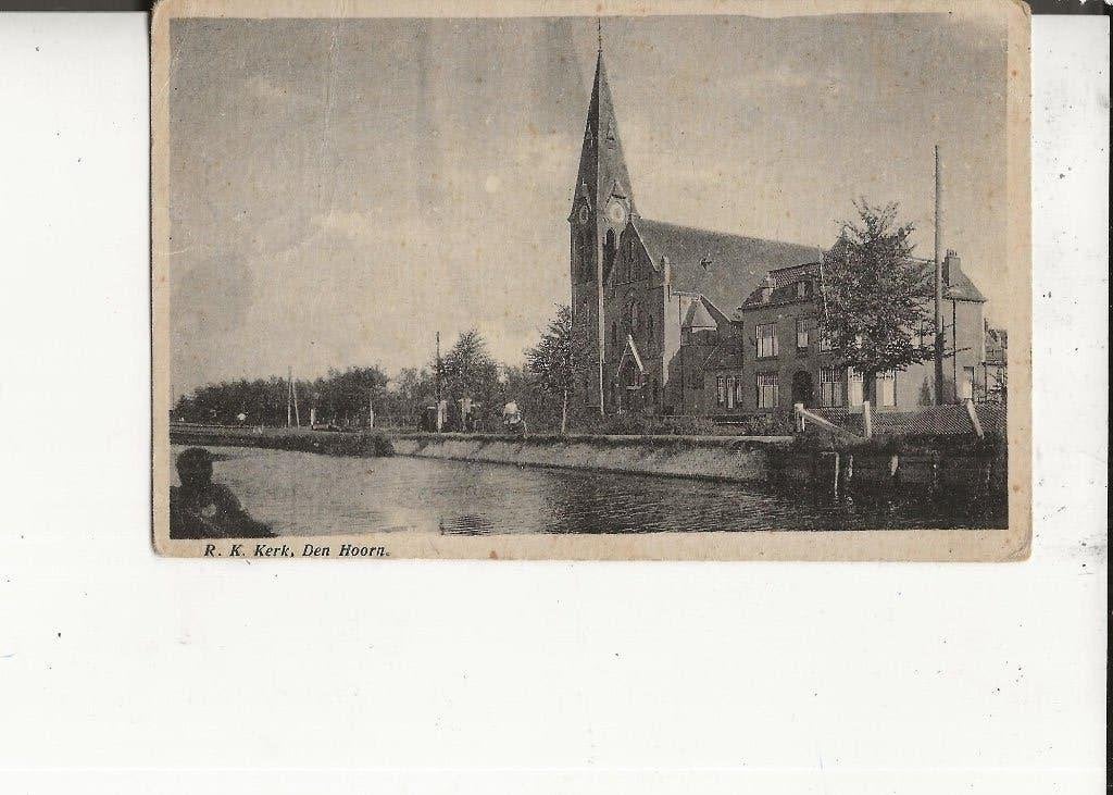 Den Hoorn RK Kerk 5-9-1935, Ophalen of Verzenden, 1920 tot 1940, Gelopen, Zuid-Holland