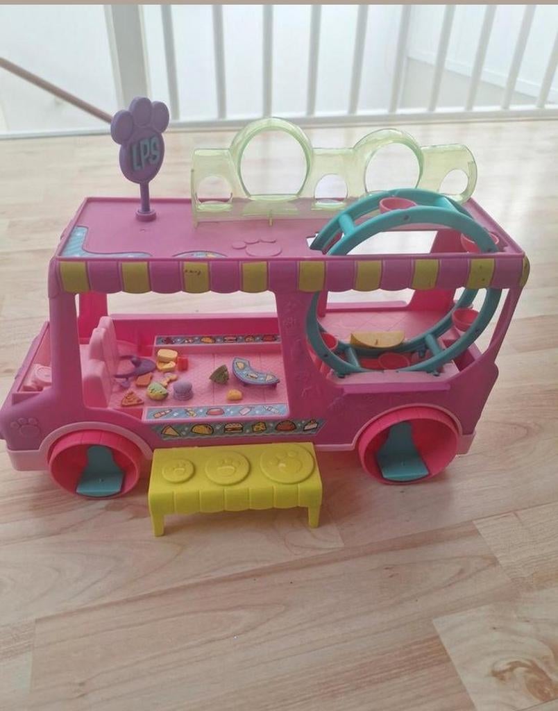 Lps (littlest pet shop) food truck speelgoed auto., Ophalen, Gebruikt