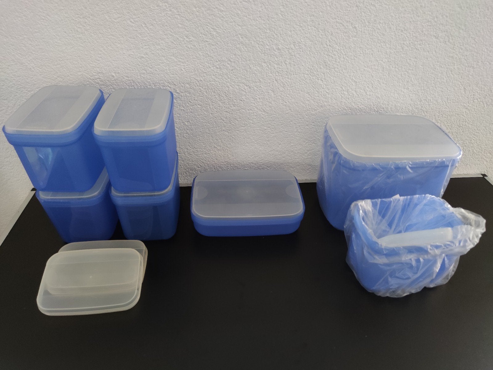 Tupperware blauw lade opberg bakken met swing sluiting NIEUW, Ophalen of Verzenden, Nieuw, Overige typen