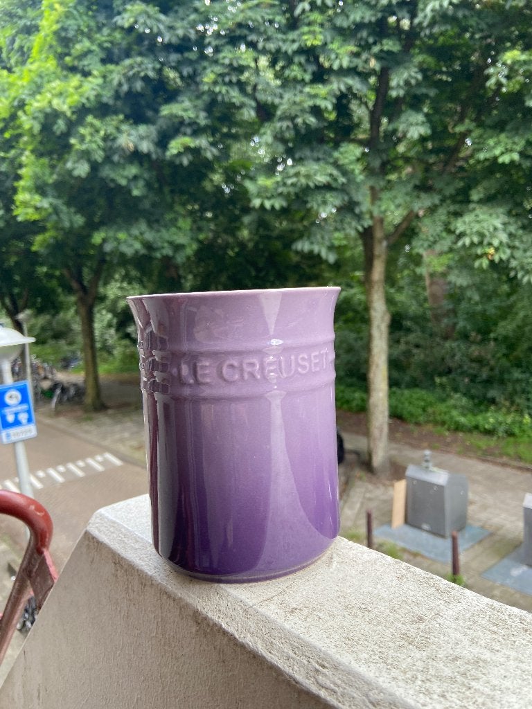 le creuset spatelpot, Paars, Zo goed als nieuw, Voorraadpot, Steen/keramiek