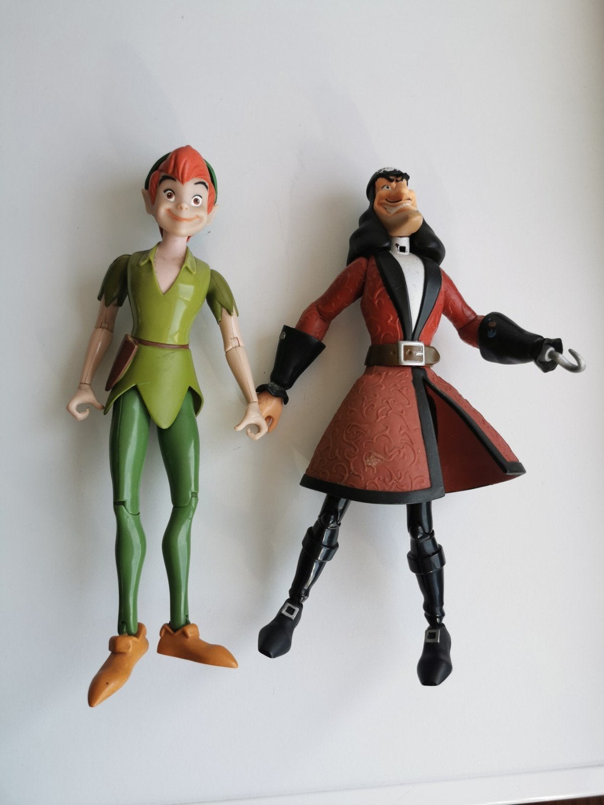 Vintage Disney Peter Pan en Captain Hook actiefiguren, Ophalen of Verzenden, Gebruikt