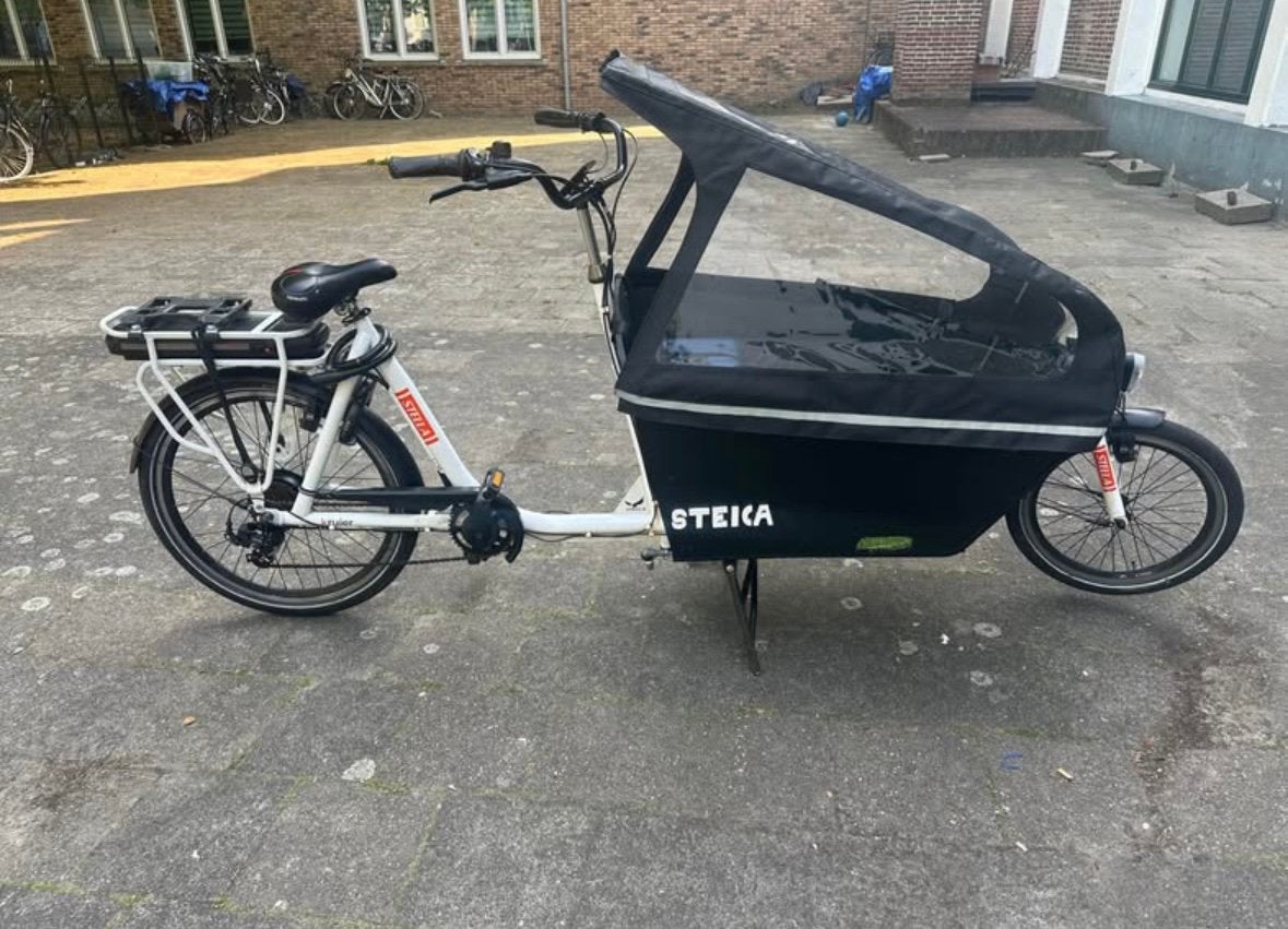 Bakfiets stella, Huif, Zo goed als nieuw, 2 kinderen, Ophalen