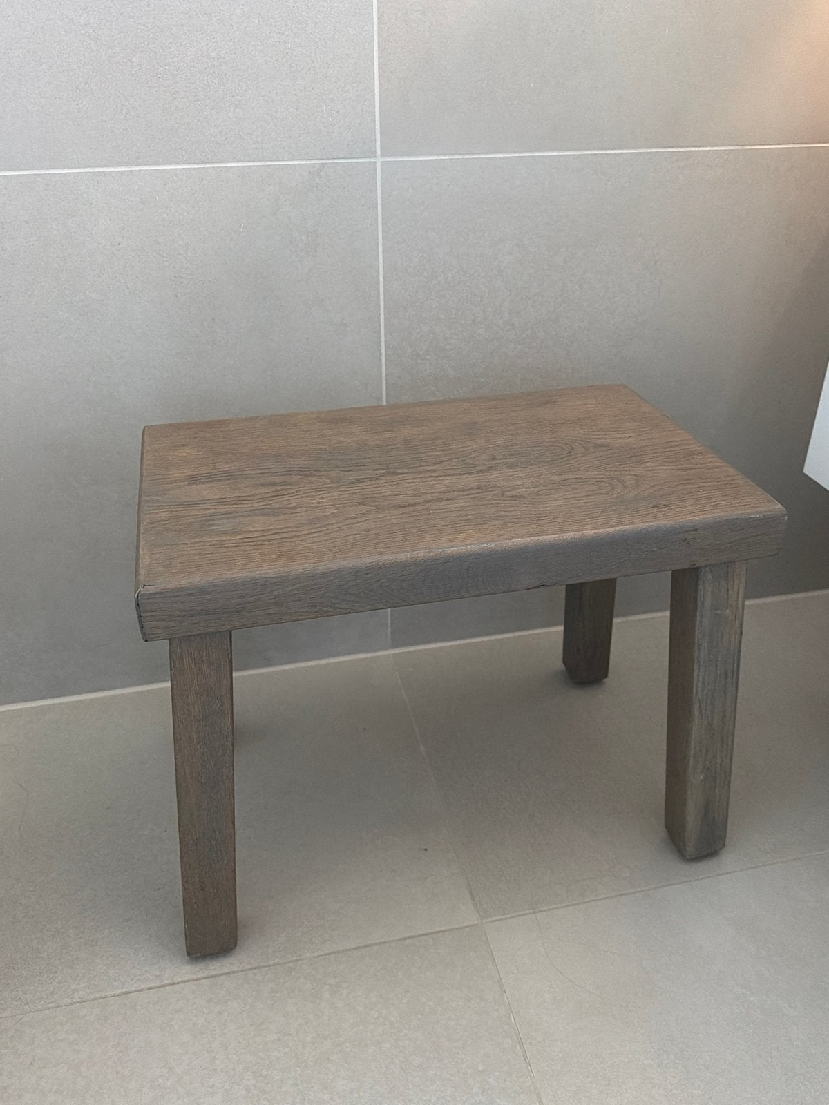 Massief houten bijzettafel - 48x28x38 cm, Ophalen, Minder dan 45 cm, Minder dan 55 cm, Gebruikt