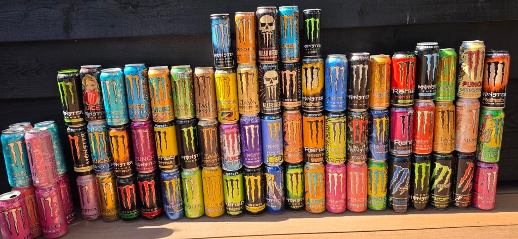 Verzameling lege monster blikken, met unieke varianten, Verzamelen, Blikken, Ophalen of Verzenden, Gebruikt, Overige