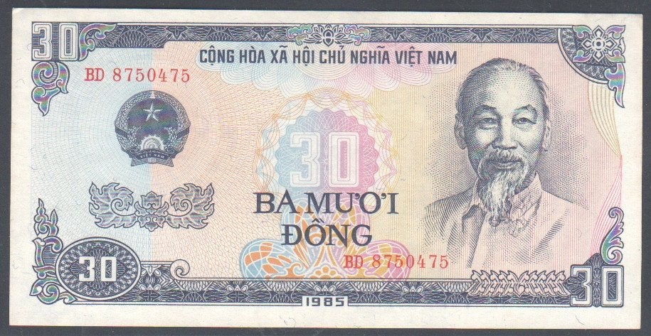 Vietnam 30 Dong 1985, Verzenden, Zuidoost-Azië, Los biljet