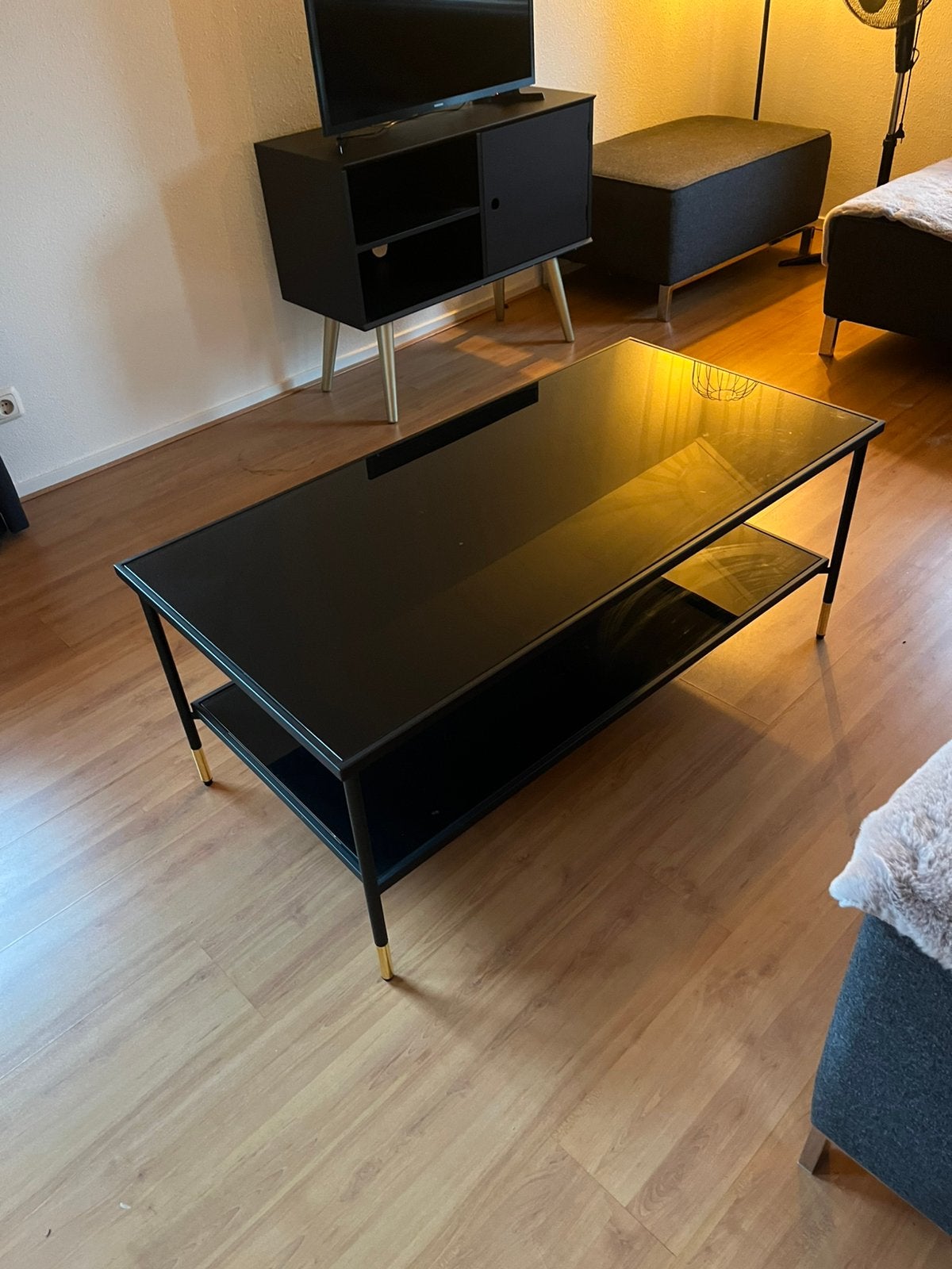 Ikea glazen salon tafel, Huis en Inrichting, Tafels | Salontafels, Ophalen, Gebruikt, 50 tot 100 cm, Glas