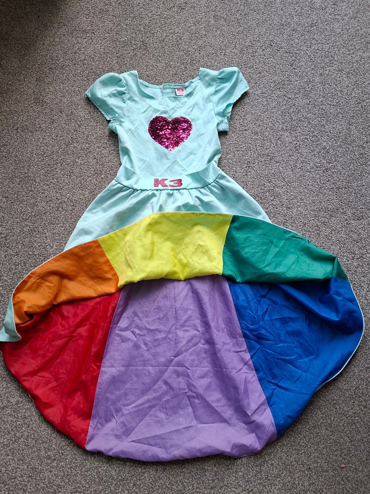regenboogjurk K3.maat 152, Ophalen of Verzenden, Gebruikt, 146 t/m 152, Meisje