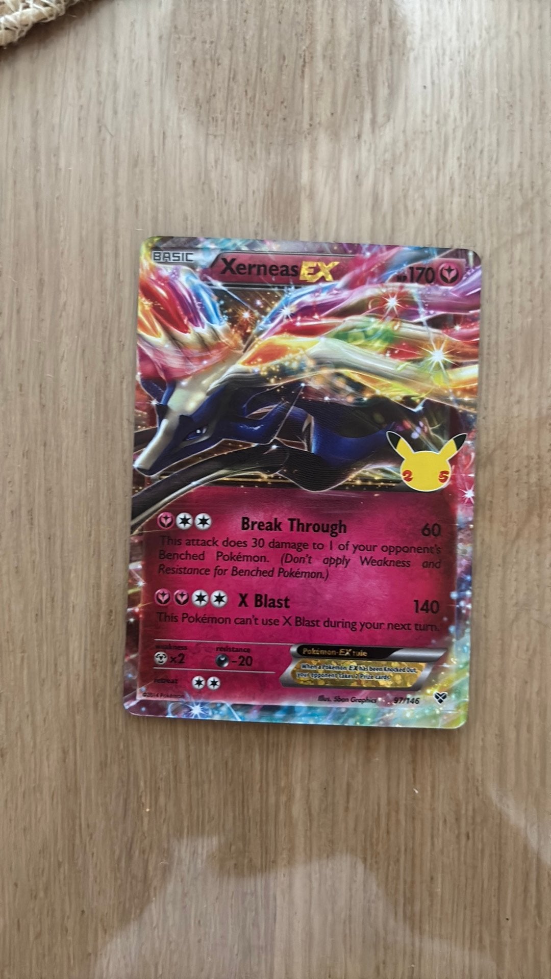 Pokemon kaart xerneas ex, Ophalen of Verzenden, Zo goed als nieuw