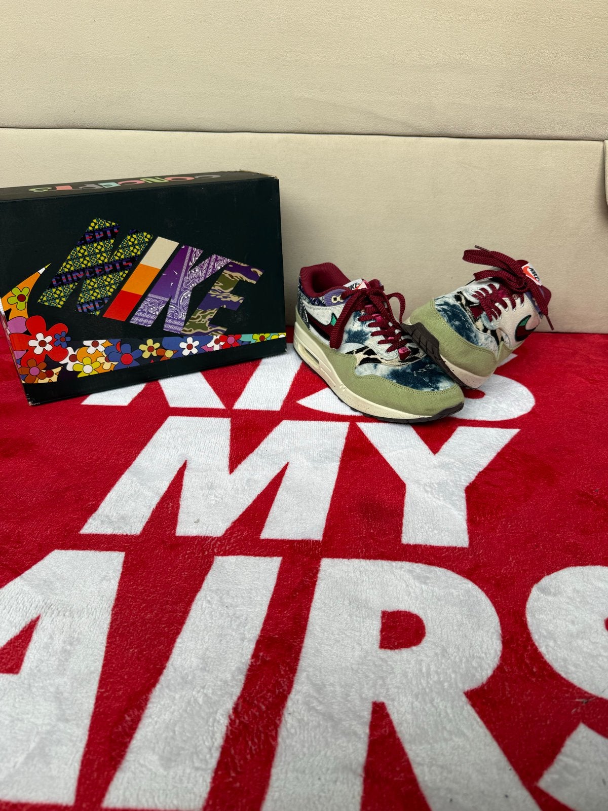 Nike Air Max 1 SP Concepts Mellow, Kleding | Heren, Overige kleuren, Ophalen of Verzenden, Sneakers of Gympen, Zo goed als nieuw