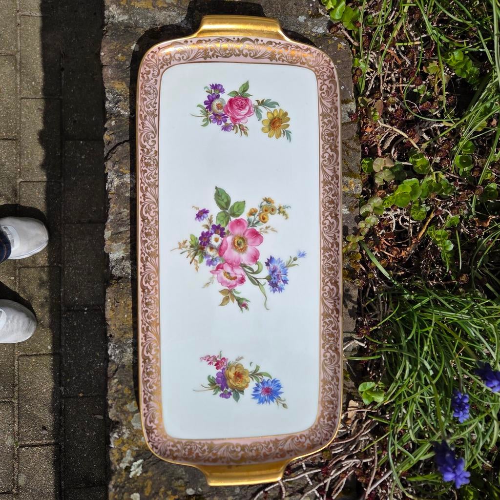 Antiek gebaksschaaltje met bloemmotief, Antiek en Kunst, Ophalen of Verzenden