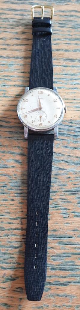 Bijzondere Replic Zwitsers vintage heren horloge., Overige merken, Staal, Met bandje, Polshorloge