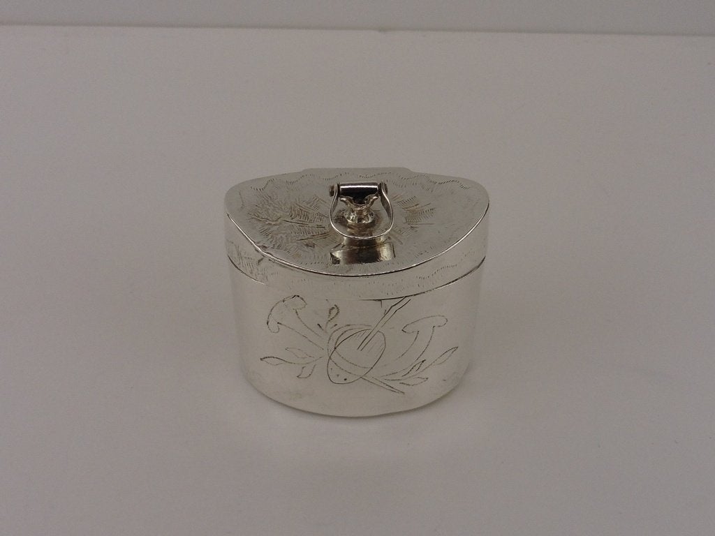 Zilveren lodereindoosje                                 Z176, Antiek en Kunst, Antiek | Goud en Zilver, Zilver, Ophalen of Verzenden