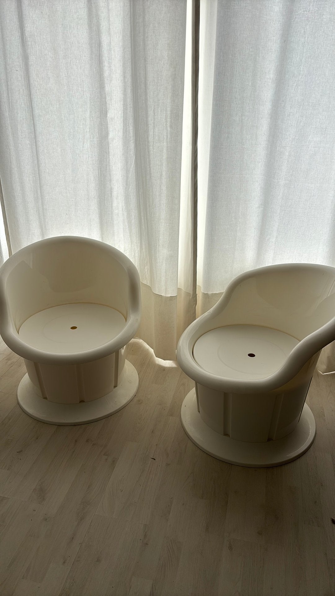 2 ikea popptorp stoeltjes!!!, Ophalen, Wit, Kunststof, Twee