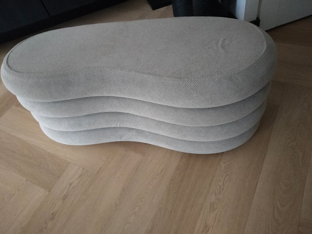 Poef, Ophalen, Overige stijlen, Zo goed als nieuw, Beige