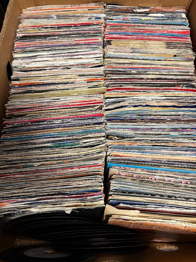 partij van 350+ singles vinyl, Ophalen, Gebruikt, Overige formaten