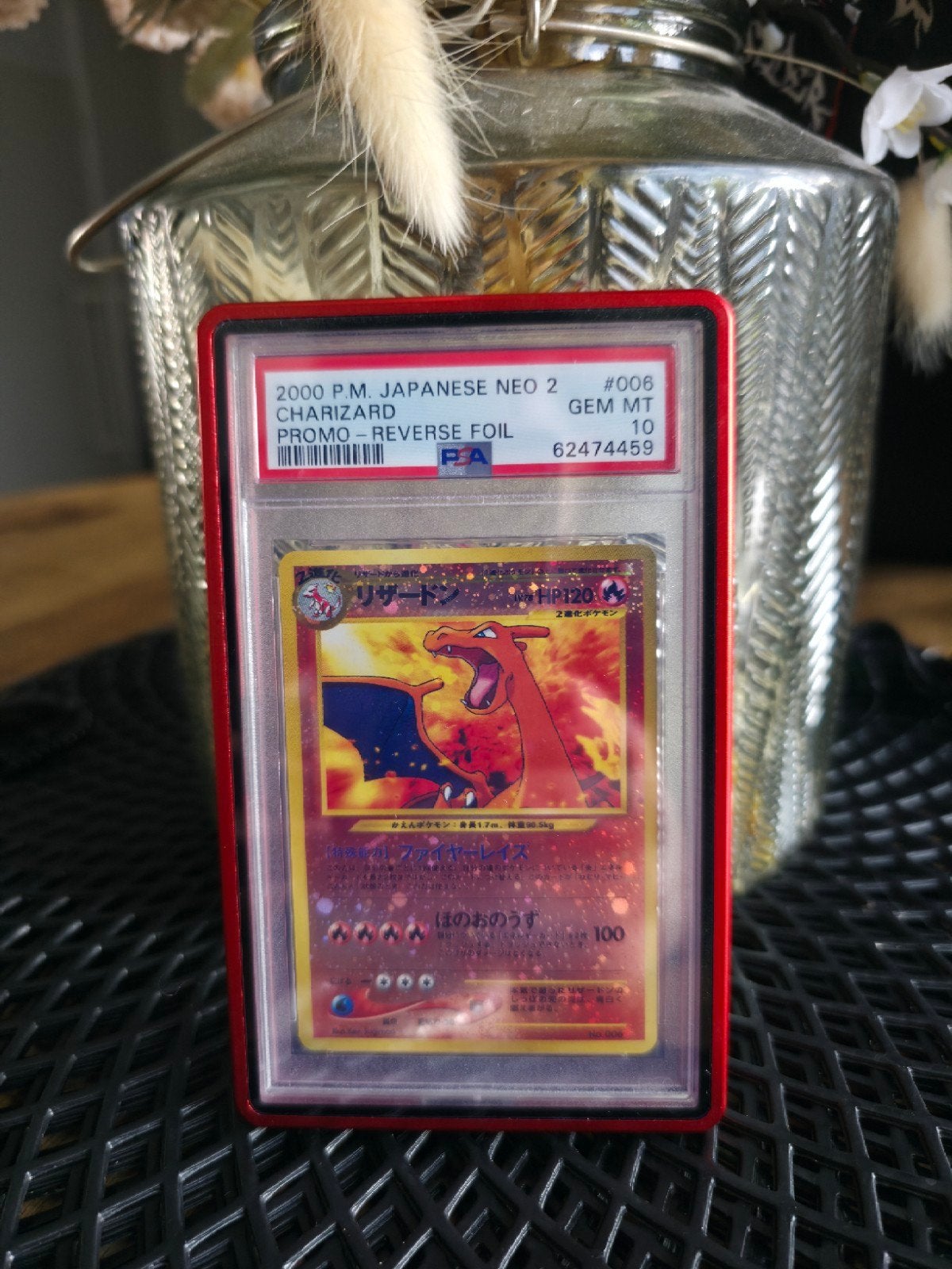 Charizard #006 Japanese Neo 2 Promo Reverse Foil PSA 10, Ophalen of Verzenden, Zo goed als nieuw, Losse kaart, Foil