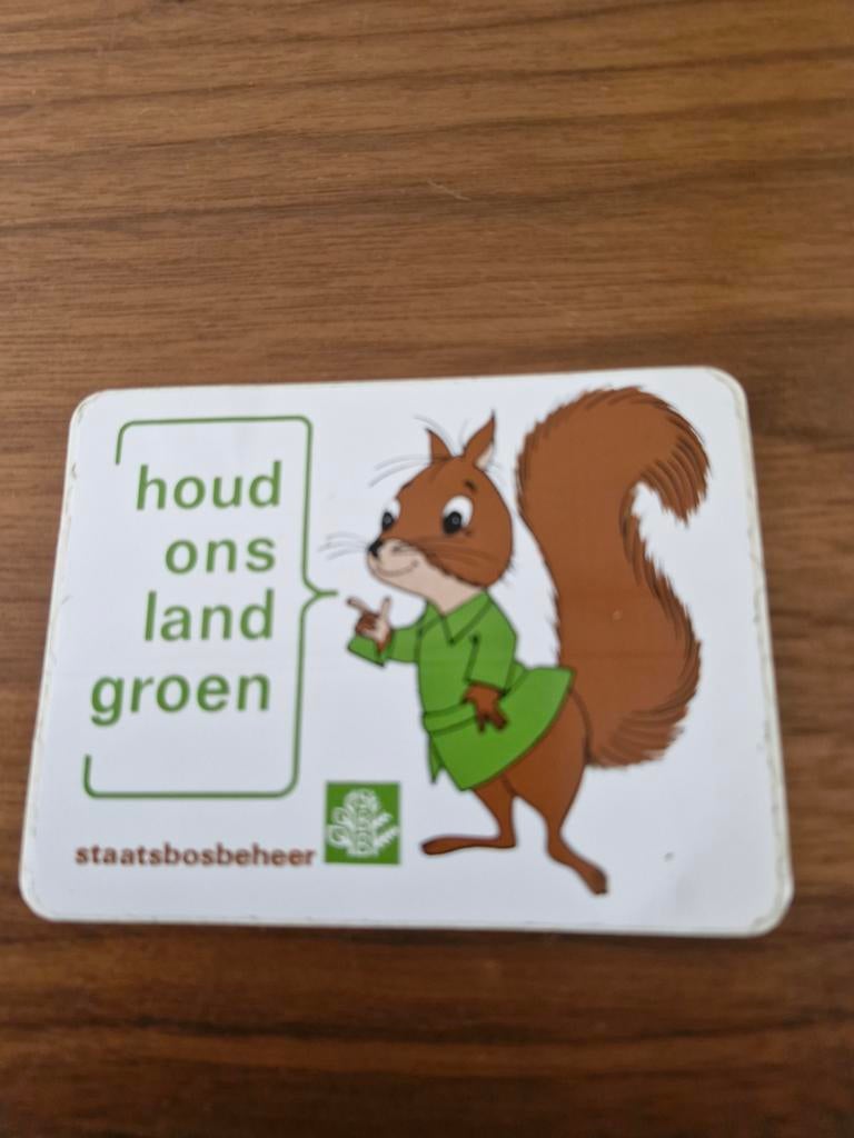 7759 Vintage Staatsbosbeheer sticker 'Houd ons land groen', Verzamelen, Ophalen of Verzenden, Gebruikt