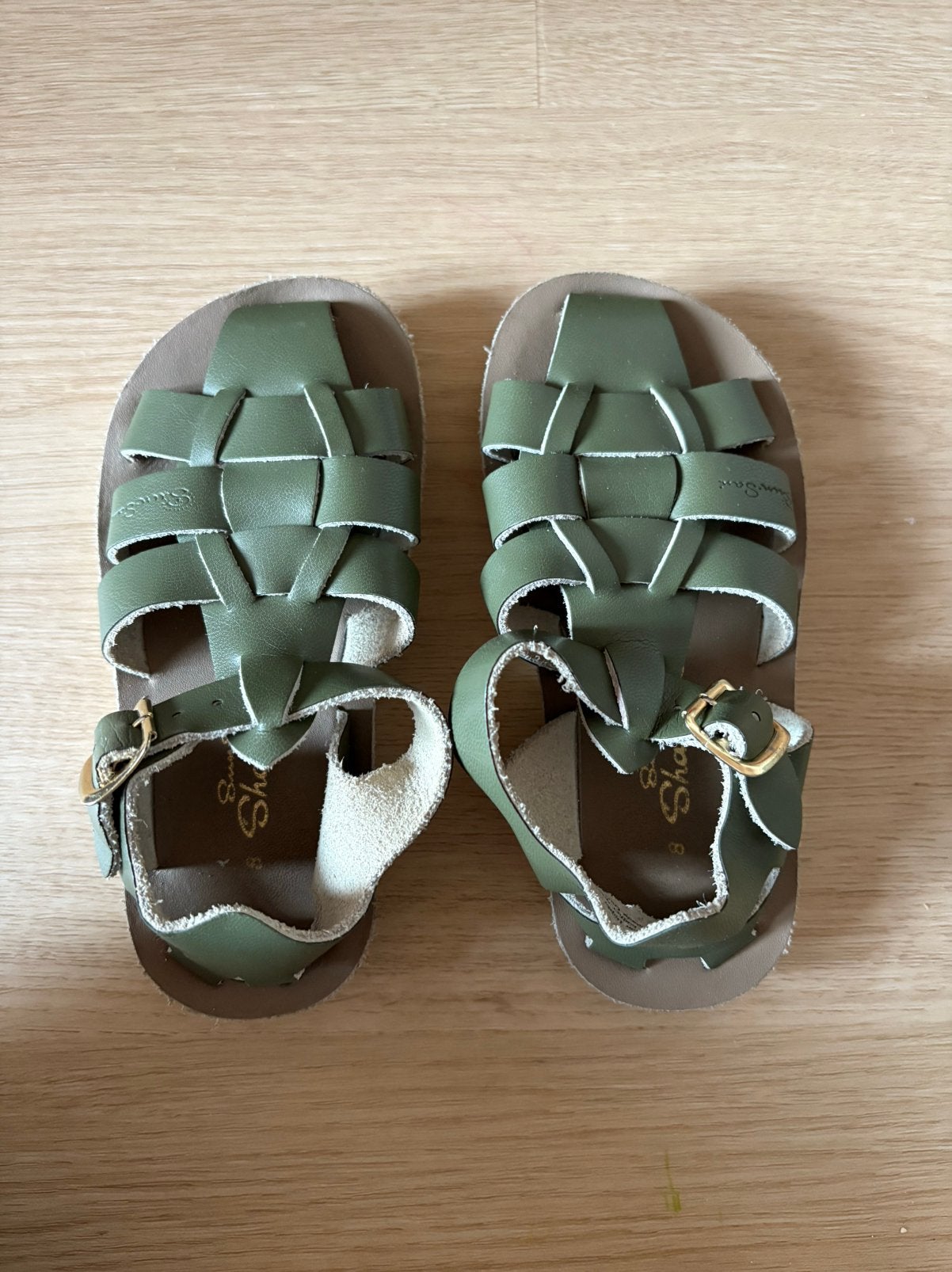 Salt Water Sandals in olijfgroen, mt 8 (nauwelijks gedragen), Ophalen of Verzenden, Gebruikt, Jongetje of Meisje, Schoentjes