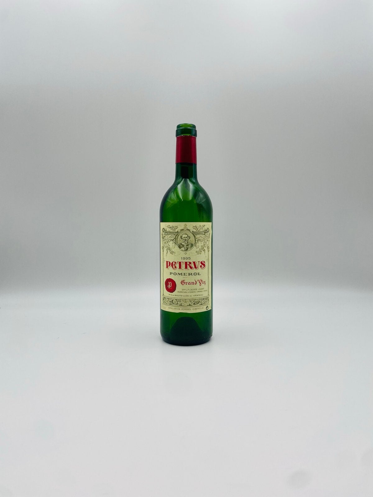 Lege Petrus 1995 Wijnfles - Decoratie, Ophalen of Verzenden, Gebruikt, Groen, Glas