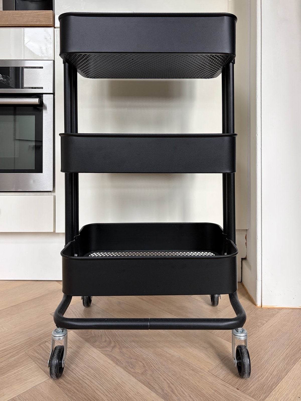 IKEA RÅSKOG Roltafel / Keukenwagen Zwart, Ophalen, Zo goed als nieuw