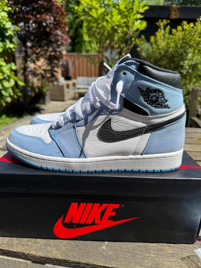 Jordan 1 high Retro University Blue | 43, Kleding | Heren, Schoenen, Blauw, Ophalen of Verzenden, Sneakers of Gympen, Zo goed als nieuw