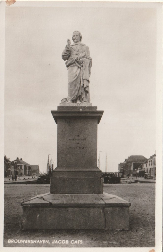 BROUWERSHAVEN Standbeeld Jacob Cats, Verzenden, 1920 tot 1940, Ongelopen, Zeeland