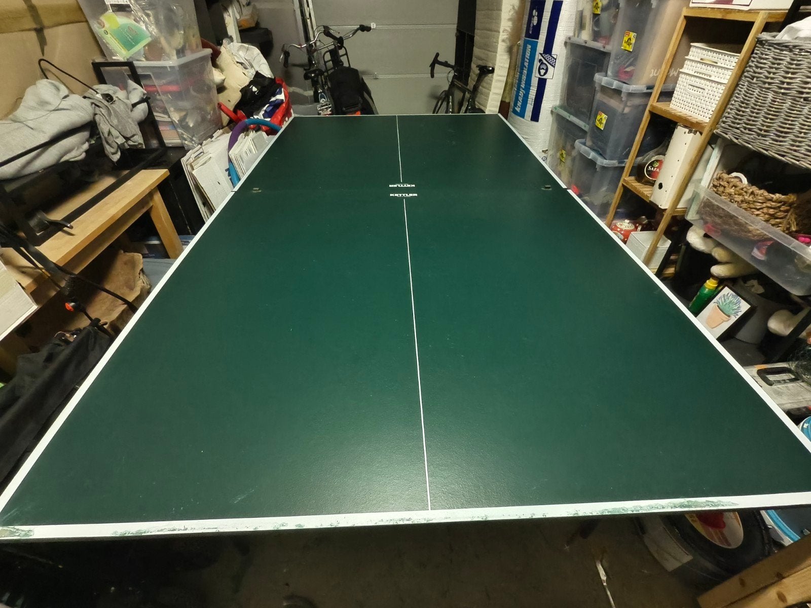 inklapbare tafeltennistafel - kettler, Sport en Fitness, Tafeltennis, Ophalen, Gebruikt, Tafel Indoor