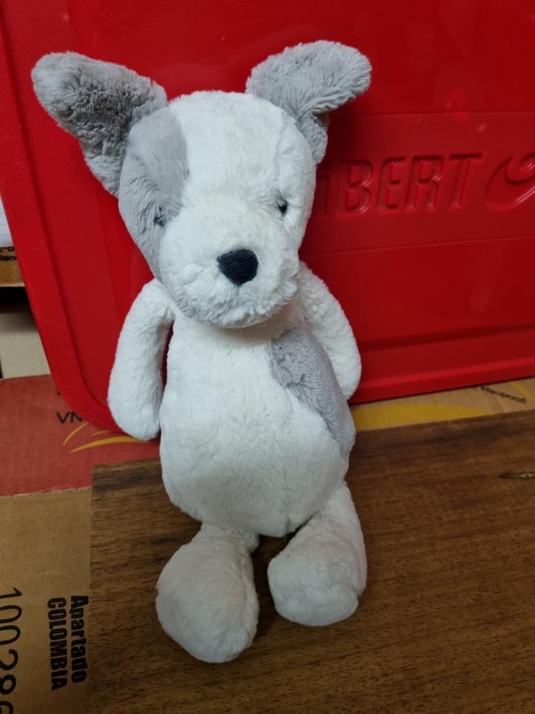 Jellycat hond knuffel nr 27   zgan, Ophalen of Verzenden, Zo goed als nieuw, Hond