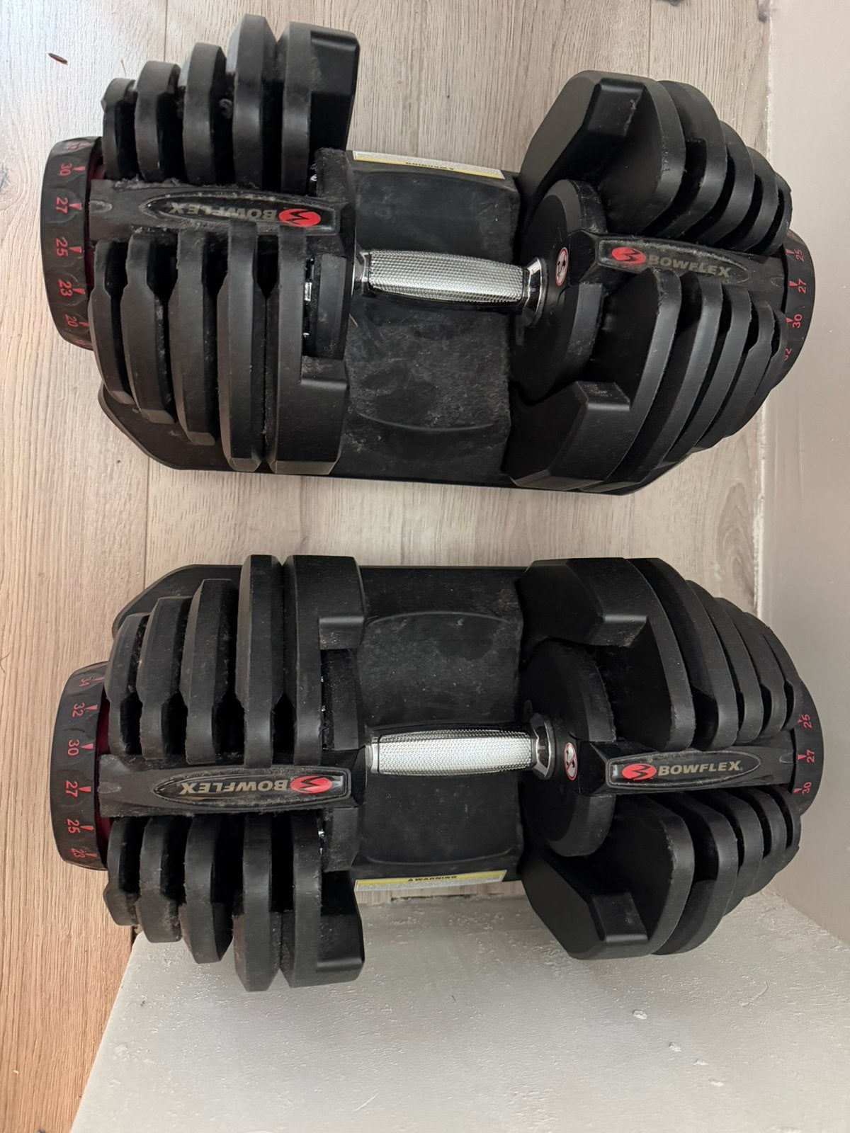 Bowflex 1090i 41 kg dumbells, Ophalen, Halterset