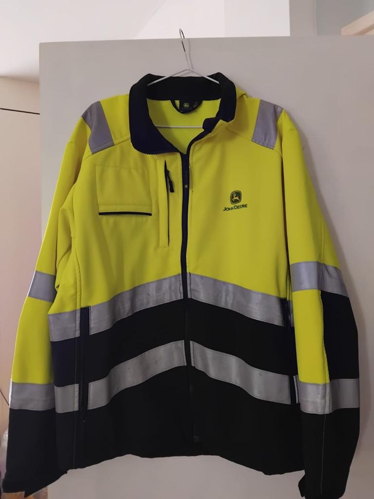 John Deere werkjas - High-visibility - Maat XL, Kleding | Heren, John Deere, Geel, Maat 56/58 (XL), Ophalen of Verzenden
