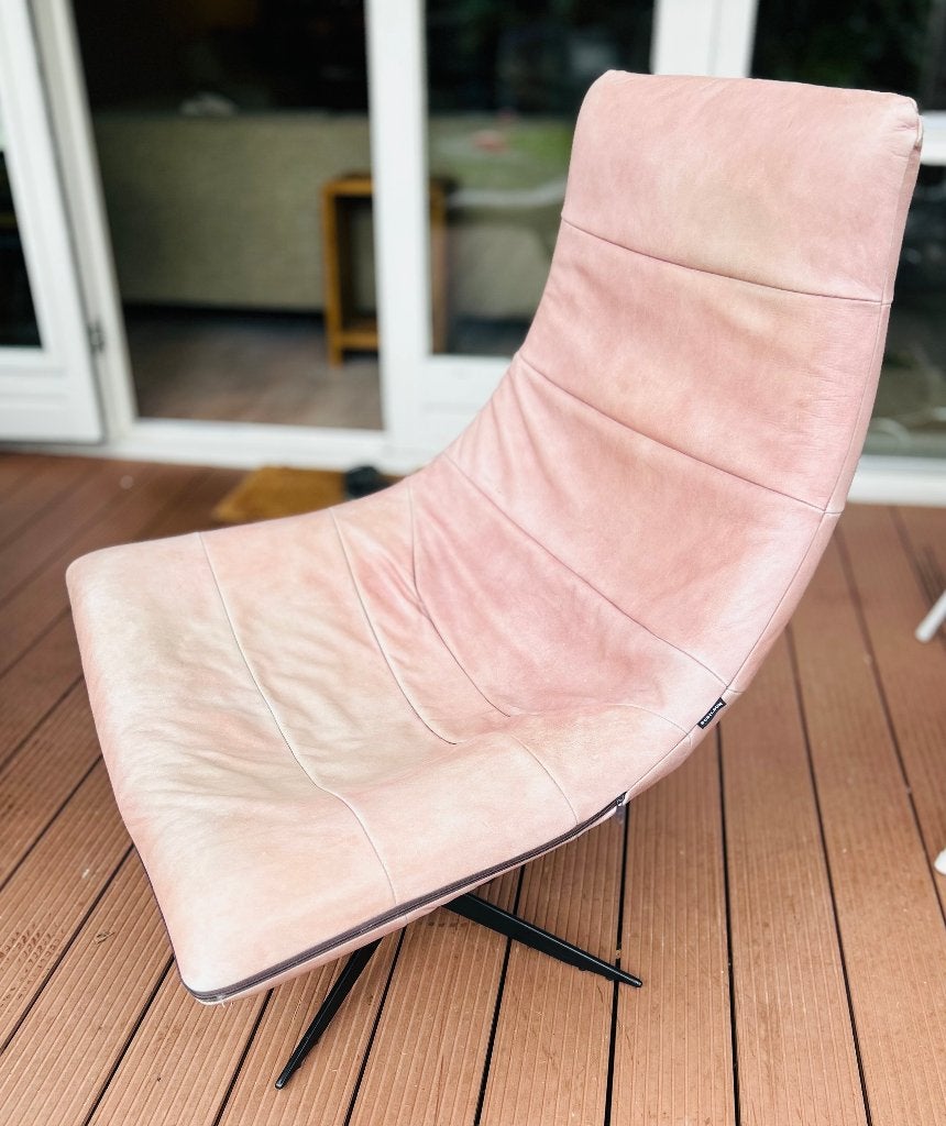 Draai Fauteuil Bodilson Turner Leer grijs, Ophalen, Gebruikt, Leer, Eén