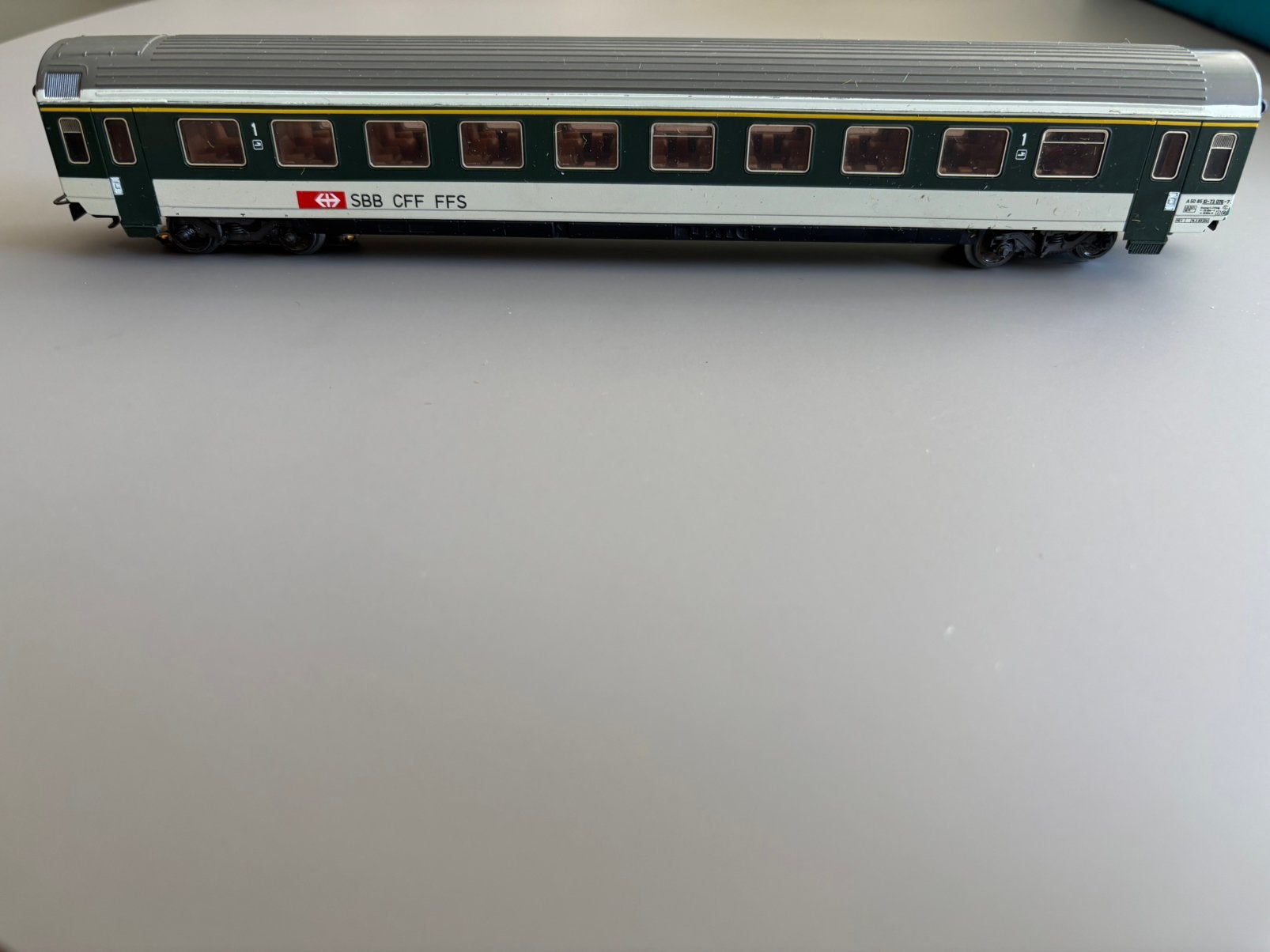 Märklin Zwitsers rijtuig 4123. 1e klas. Met verlichting., Wisselstroom, Gebruikt, Wagon, Ophalen of Verzenden