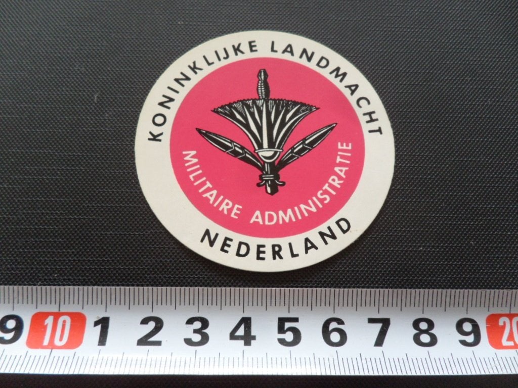 sticker Leger Landmacht Militaire Administratie, Verzamelen, Ophalen, Zo goed als nieuw