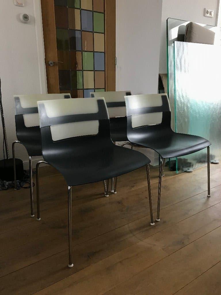 4 stoelen B&B Maxalto Otto stoel Ottochair Antonio Citterio, Kunststof, Gebruikt, Ophalen of Verzenden, Nvt