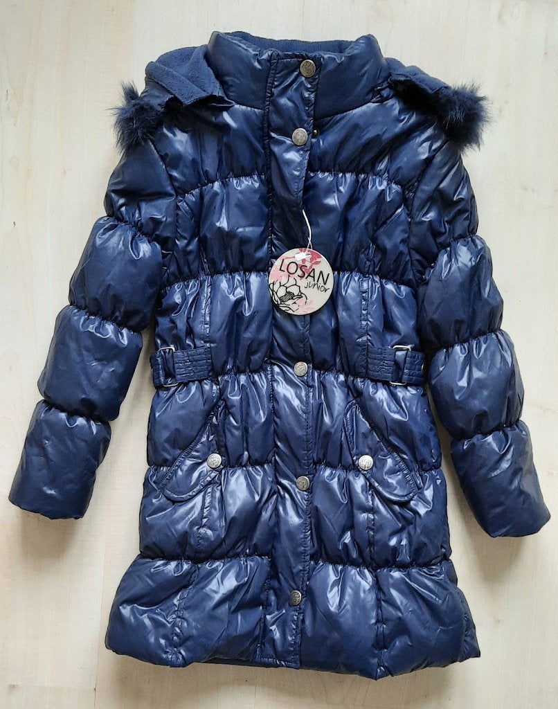 *NIEUW* Lange Winterjas Blauw Losan maat 176, Kinderen en Baby's, Losan, Meisje, Nieuw, Ophalen of Verzenden