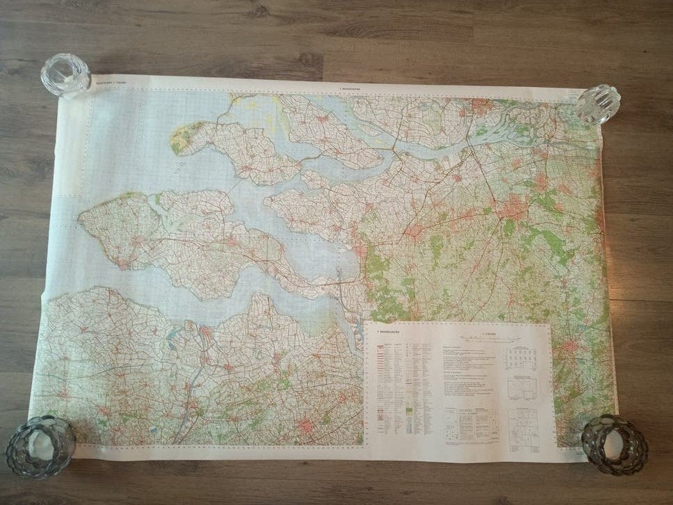 Landkaart Zeeland en W-Brabant, Landkaart, 1800 tot 2000, Nederland, Ophalen