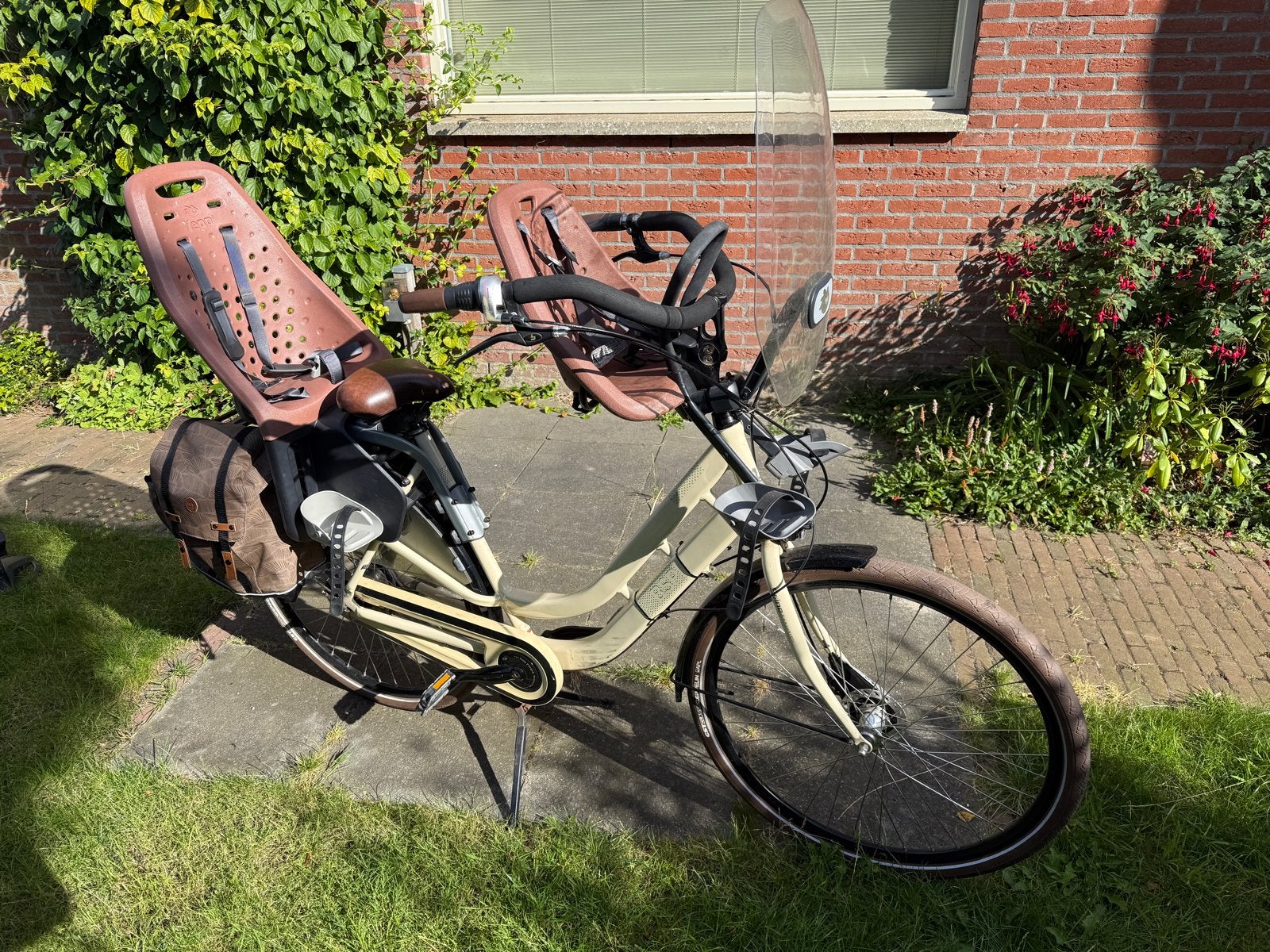 Moederfiets BSP fiets met  2 kinderzitjes van Yepp, Terugtraprem, Gebruikt, Versnellingen, Ophalen
