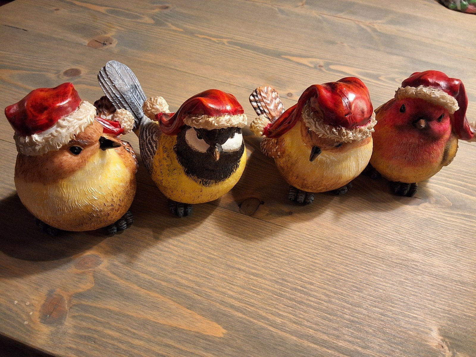 kerst vogeltjes van steen, 4 stuks,, Verzamelen, Ophalen of Verzenden