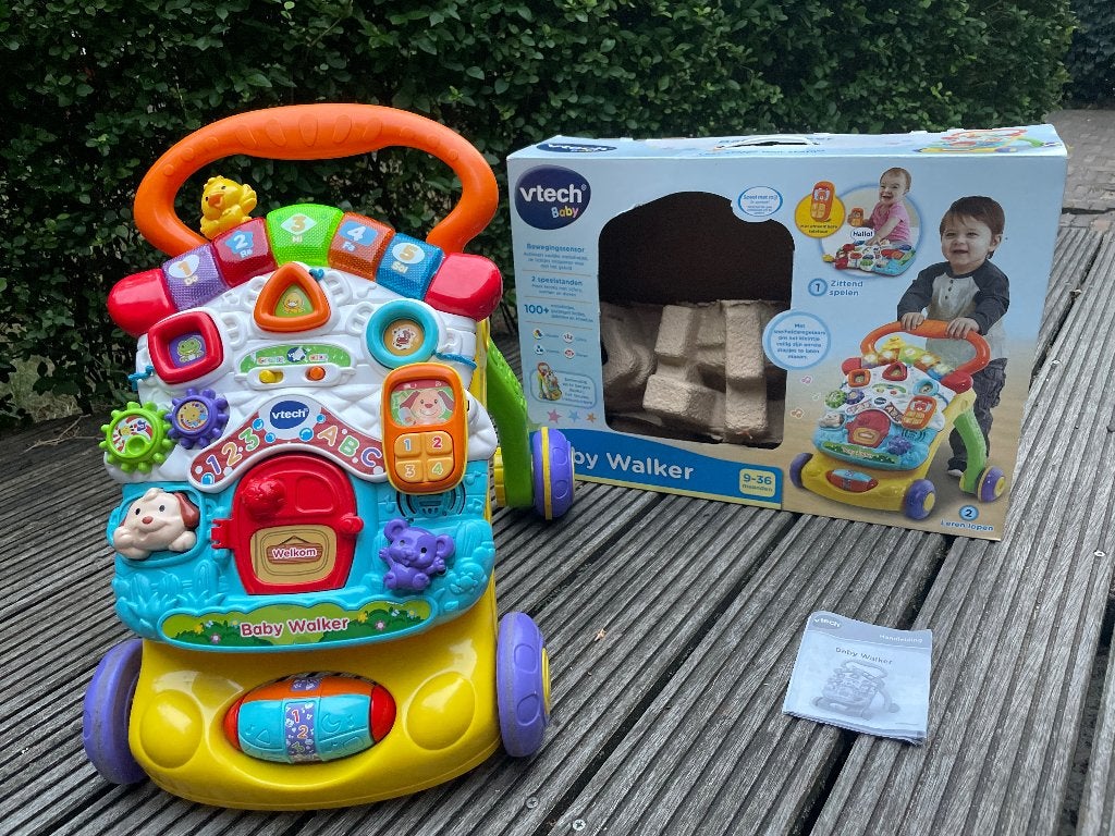 VTech loopwagen / baby walker met doos, Ophalen, Zo goed als nieuw, 6 maanden tot 2 jaar