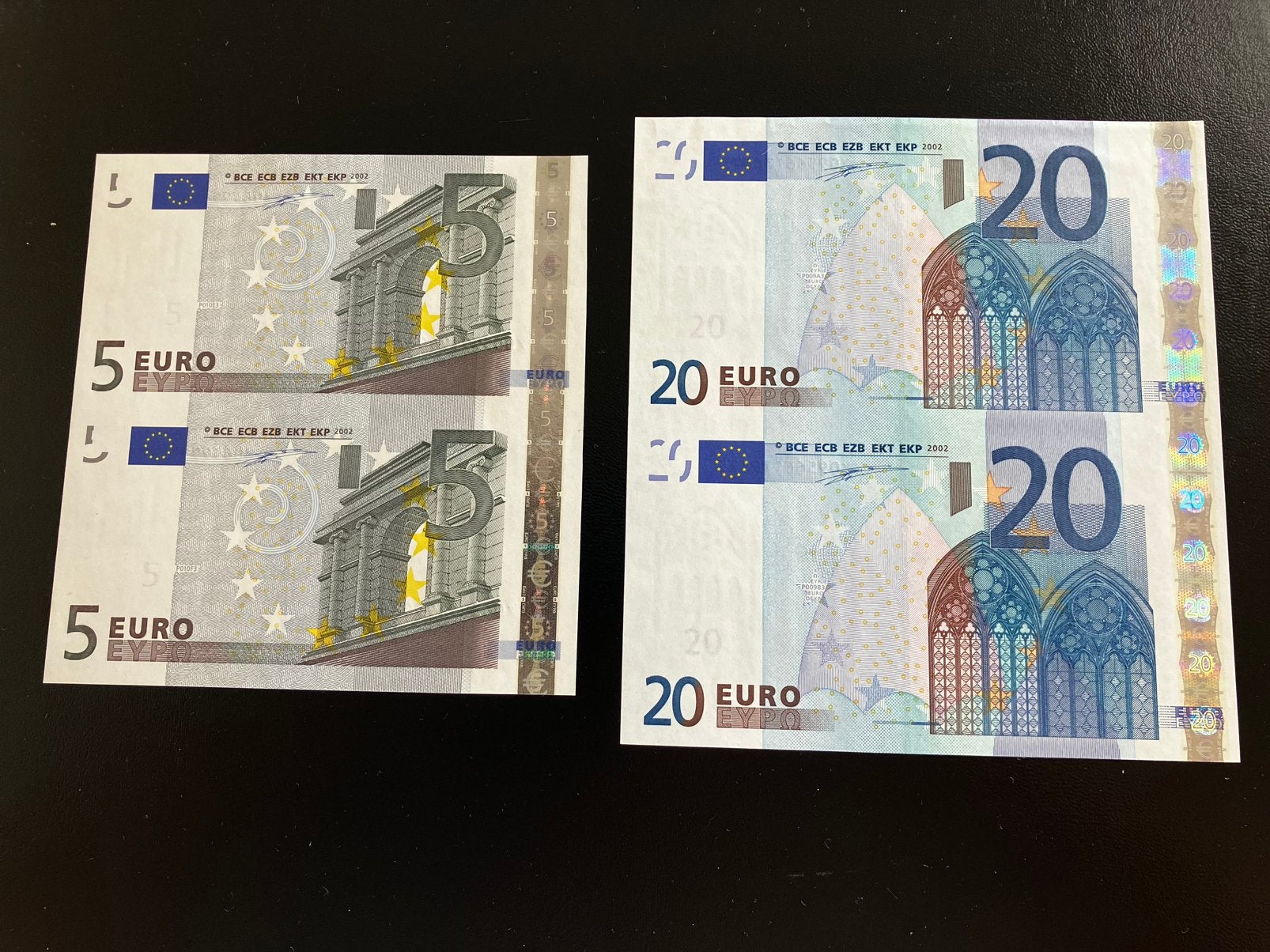 2 stuks versneden eurobiljetten - Duisenberg - unieke !!!, Ophalen of Verzenden, Overige landen