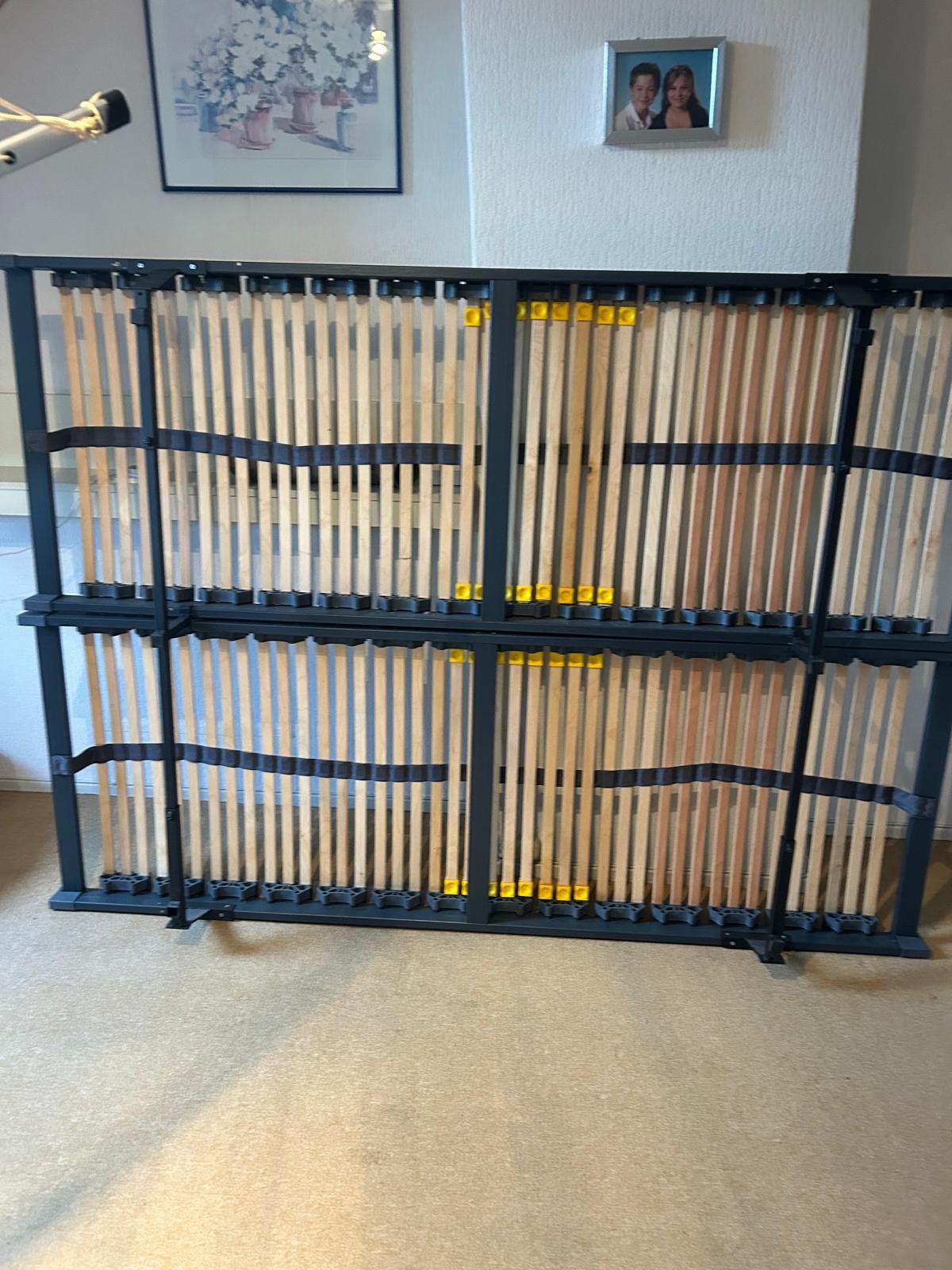 2 persoons bed inc matrassen, Huis en Inrichting, Tweepersoons, Zo goed als nieuw, 200 cm, 140 cm