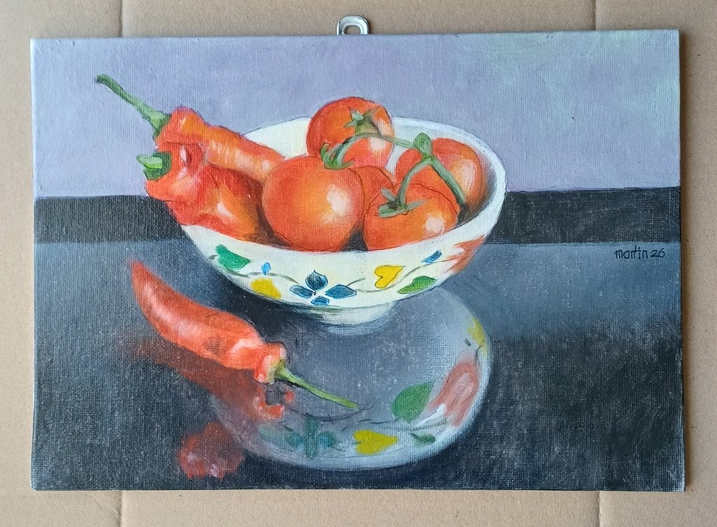 schilderij, stilleven, Antiek en Kunst, Ophalen of Verzenden, Origineel werk