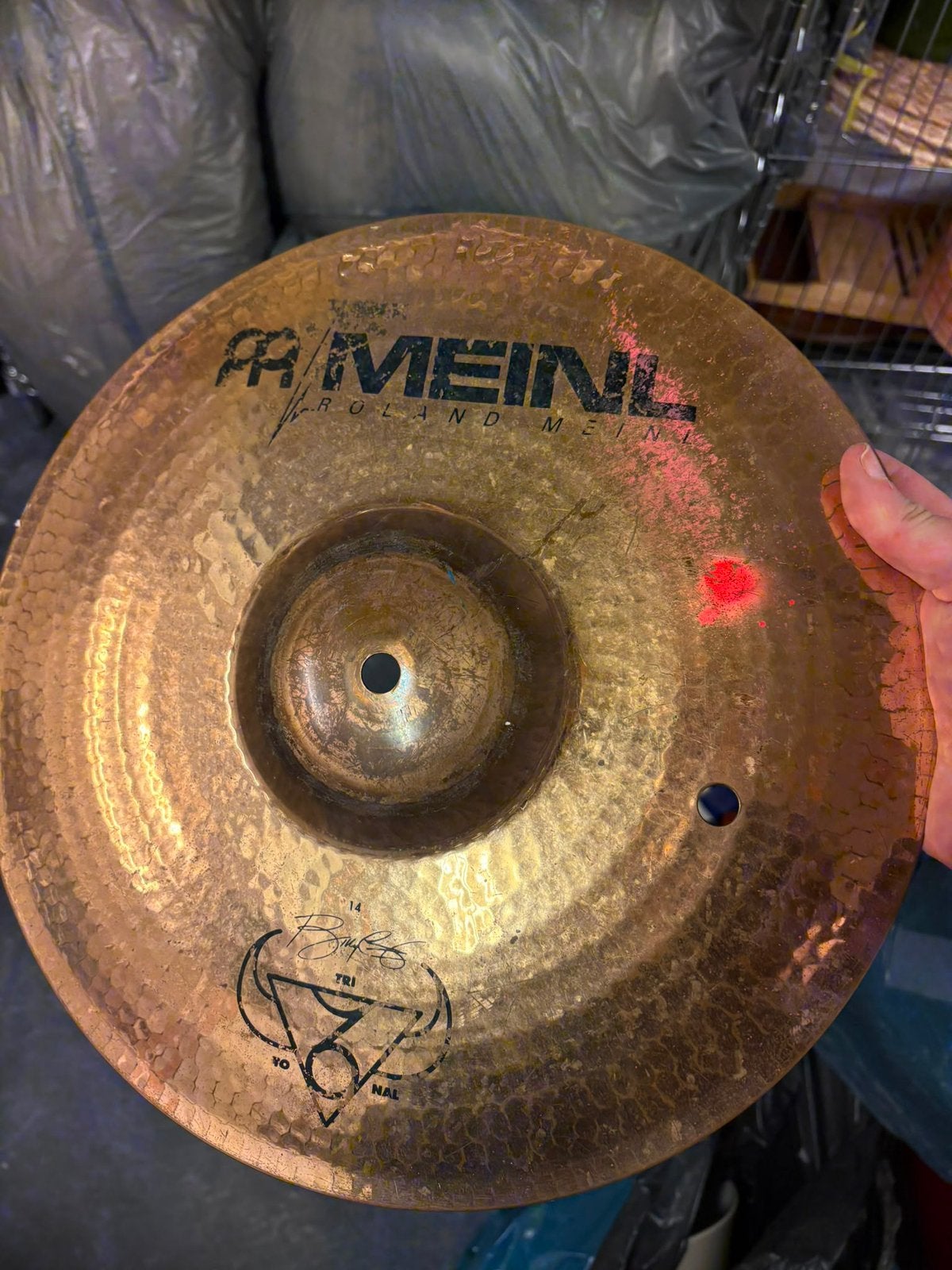 Vintage Meinl Raker Tri-Tonal 14” bekken, Muziek en Instrumenten, Ophalen of Verzenden, Zo goed als nieuw