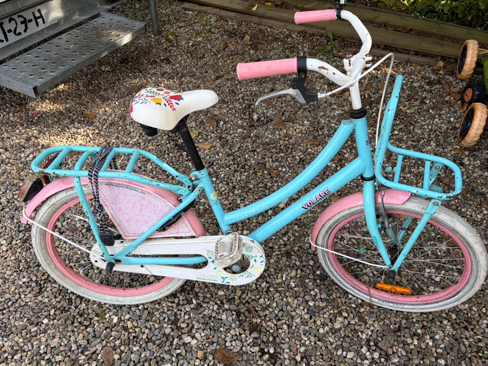 Volare Ibiza Meisjesfiets 20 inch Blauw Roze, Ophalen, Gebruikt, Velgrem, 20 inch of meer