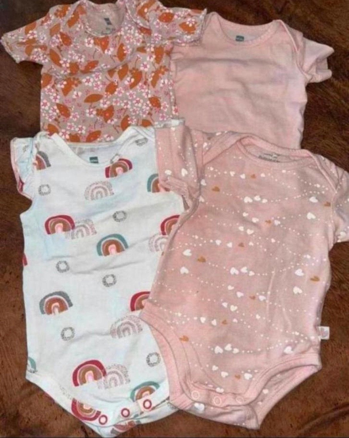Rompers 4x maat 50-56 meisje roze, Kinderen en Baby's, Babykleding | Maat 50, Ophalen of Verzenden, Zo goed als nieuw, Meisje